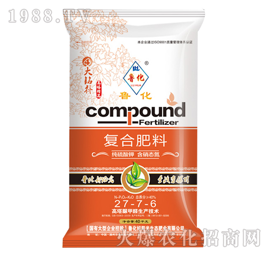 高塔純硫酸鉀復(fù)合肥料27-7-6-魯化