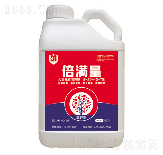 高鉀型大量元素清液肥5-20-40+TE-倍滿星-邦領農(nóng)業(yè)