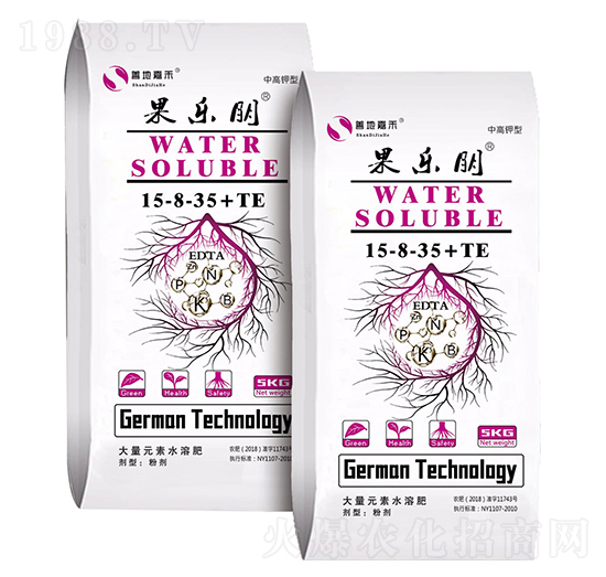 高鉀大量元素水肥料15-8-35+TE-果樂(lè)朋-嘉禾農(nóng)業(yè)