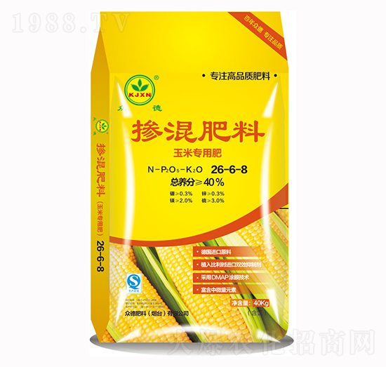 玉米專(zhuān)用摻混肥料26-6-8-眾德