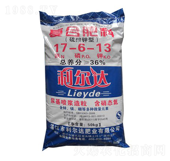 硫酸鉀型復(fù)合肥料17-6-13-利爾達