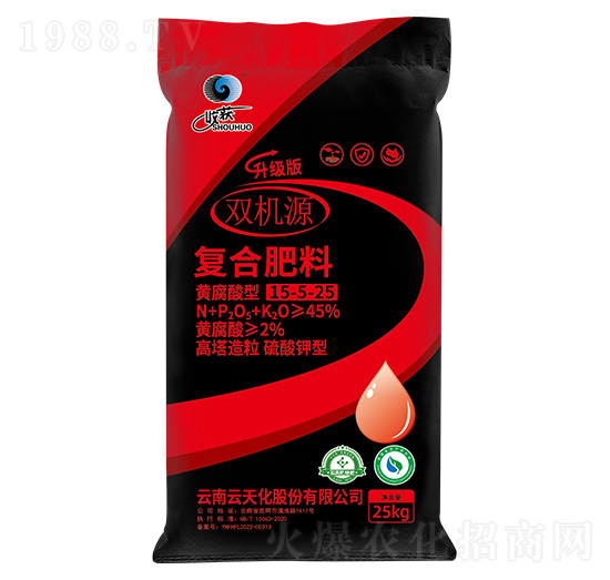 25kg高塔造粒硫酸鉀型復合肥料15-5-25-雙機源-云天化農資