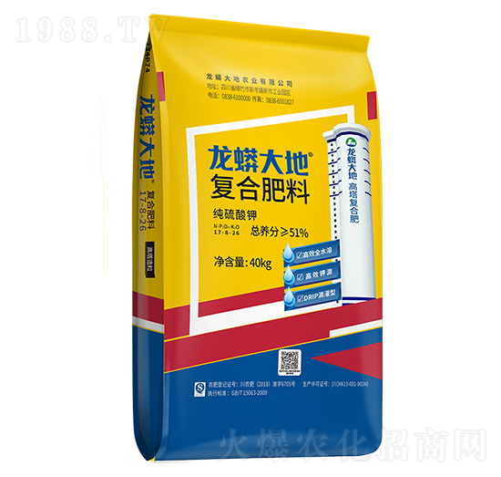 純硫酸鉀復(fù)合肥料17-8-26-龍蟒磷化工