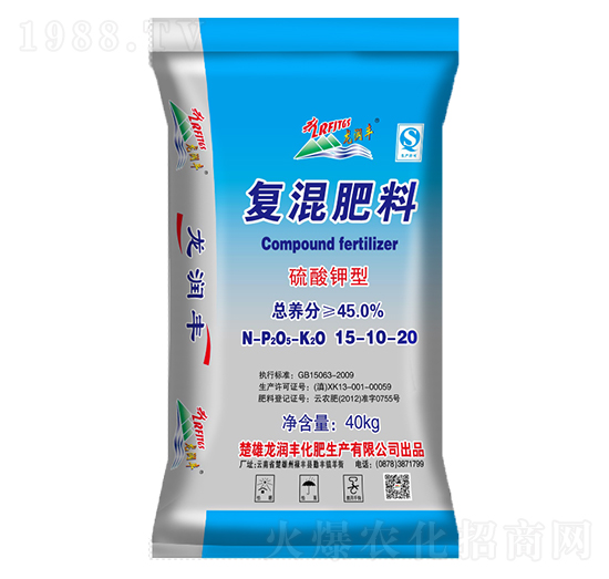 硫酸鉀型復(fù)混肥料15-10-20-龍潤豐