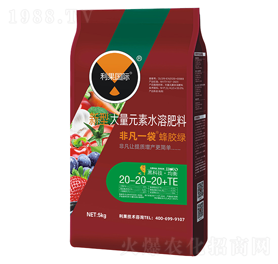 黑科技·均衡大量元素水溶肥料20-20-20+TE-非凡一袋-利果國際