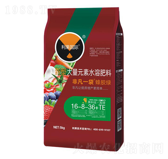 黑科技·高鉀大量元素水溶肥料16-8-36+TE-非凡一袋-利果國際