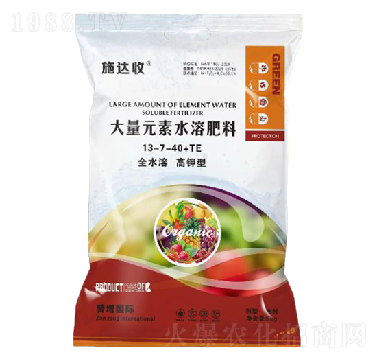 高鉀型大量元素水溶肥13-7-40+TE-贊增農(nóng)業(yè)