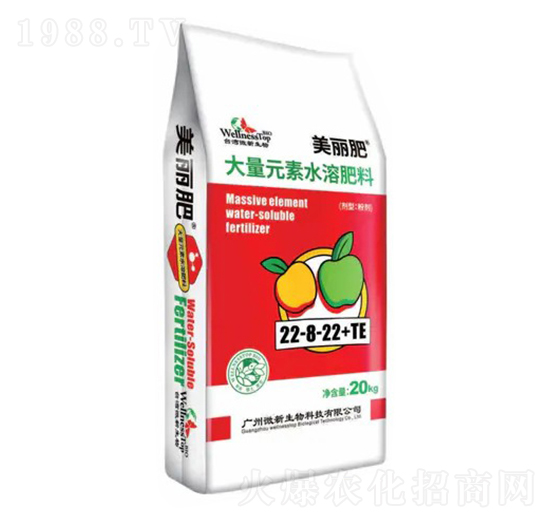 微生物水溶性肥料22-8-22+TE-美麗肥-微新生物