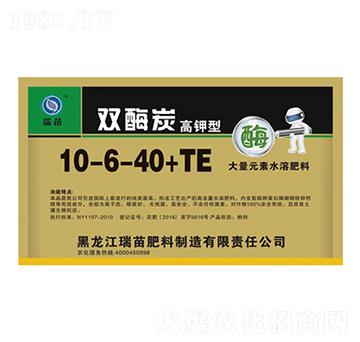 雙酶炭高鉀型大量元素水溶肥10-6-40+TE-瑞苗