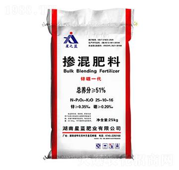 摻混肥25-10-15-鋅硼一代-星藍肥業(yè)