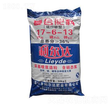 硫酸鉀復合肥料17-6-13-利爾達肥業(yè)